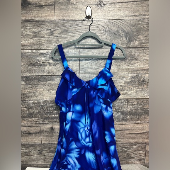Mint Julep Blue Floral High Low Dress Size 1x - Picture 1 of 3